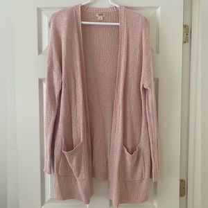 Pink knitted cardigan